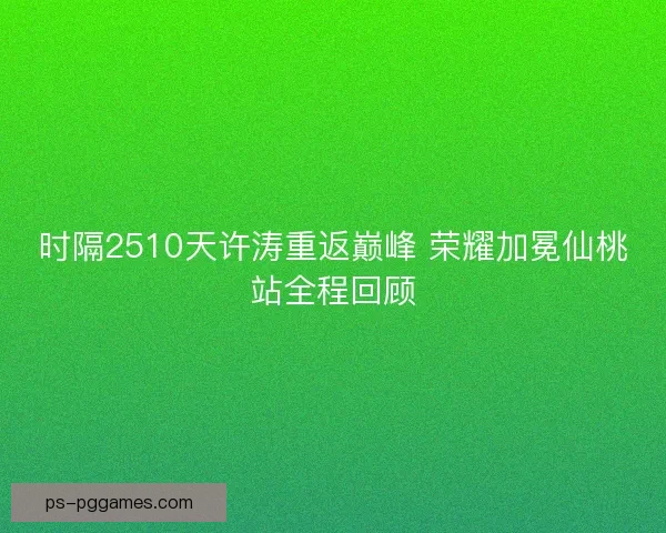 时隔2510天许涛重返巅峰 荣耀加冕仙桃站全程回顾